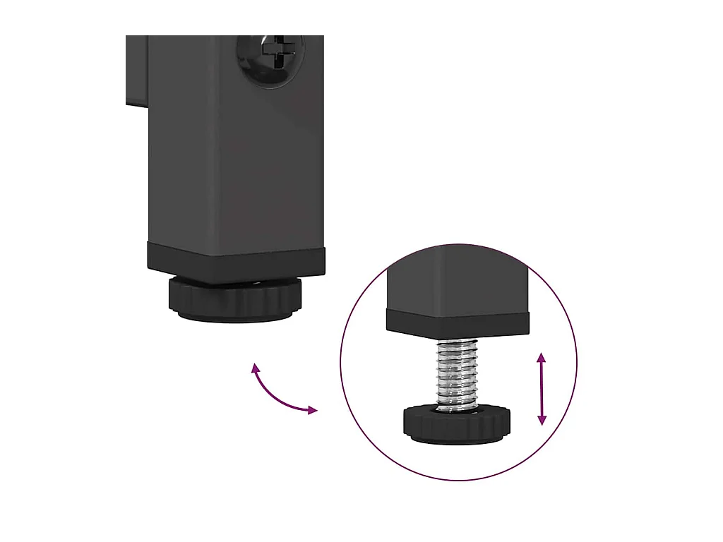 Buffet haut noir 68x39x111,5 cm acier