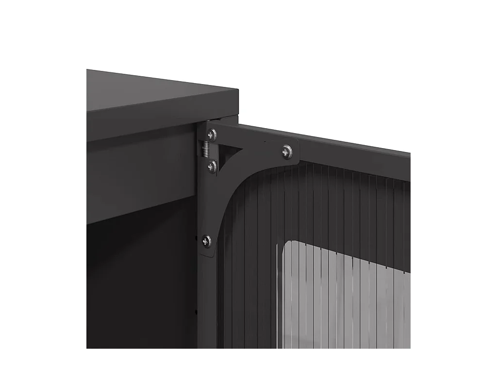 Buffet haut noir 68x39x111,5 cm acier