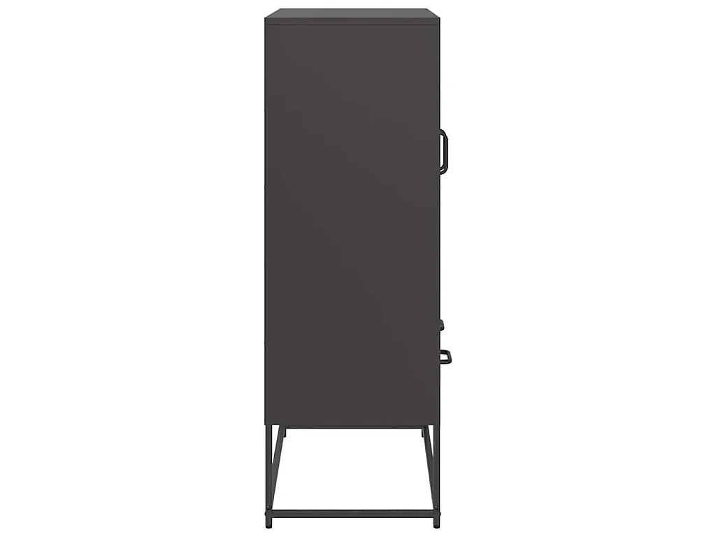 Buffet haut noir 68x39x111,5 cm acier