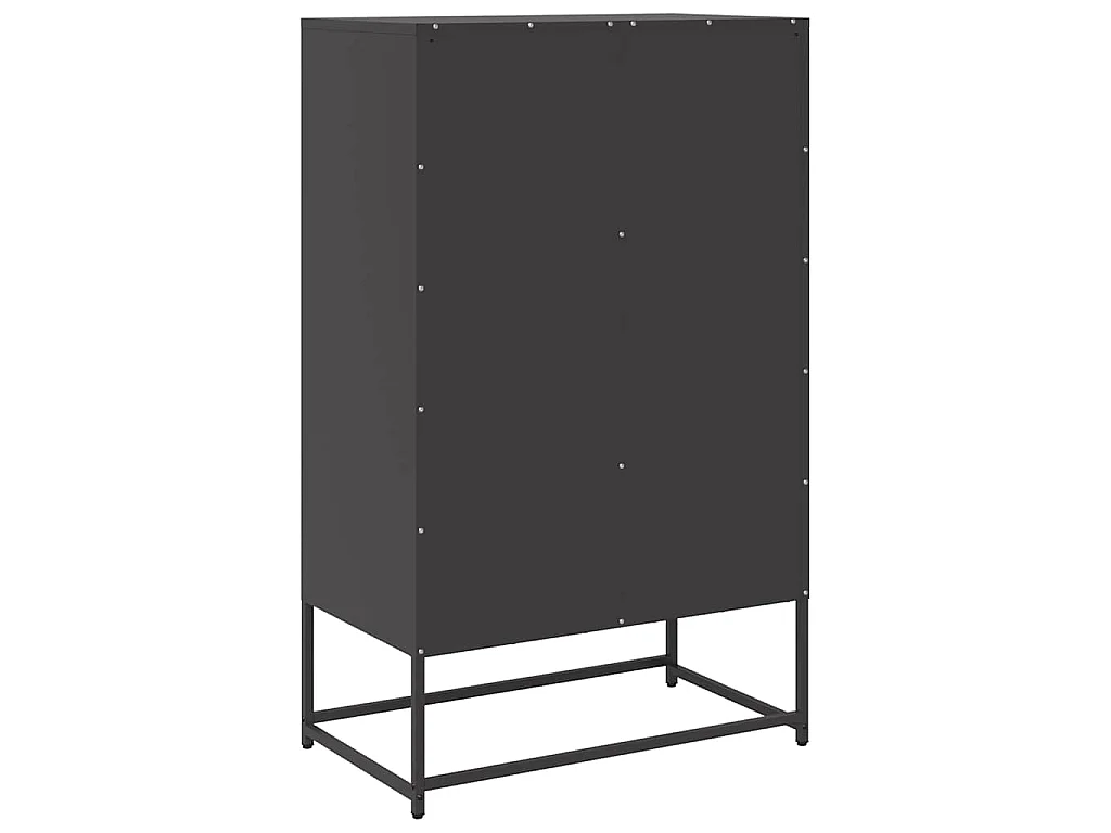 Buffet haut noir 68x39x111,5 cm acier