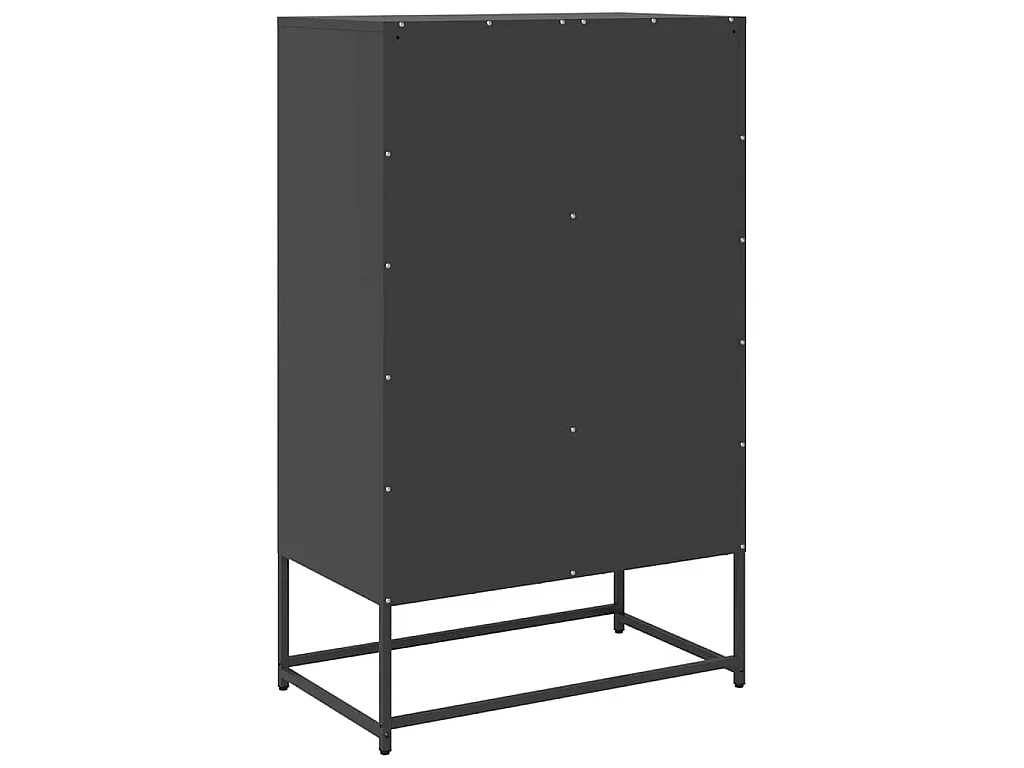 Highboard Schwarz 68x39x111,5 cm Stahl