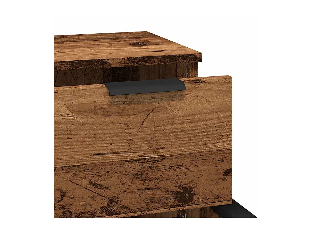 Buffets 2 pcs vieux bois 30x30x70 cm bois d'ingénierie