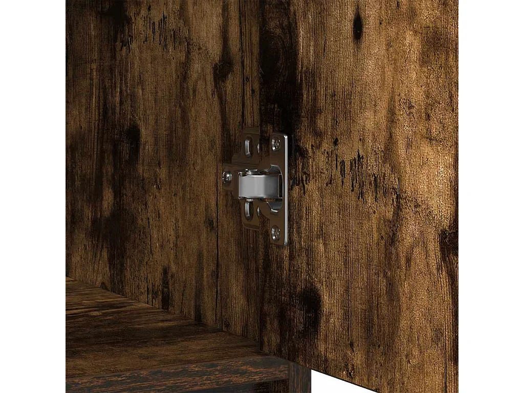 Buffet avec tiroirs et portes chêne fumé 70,5x34x74,5 cm