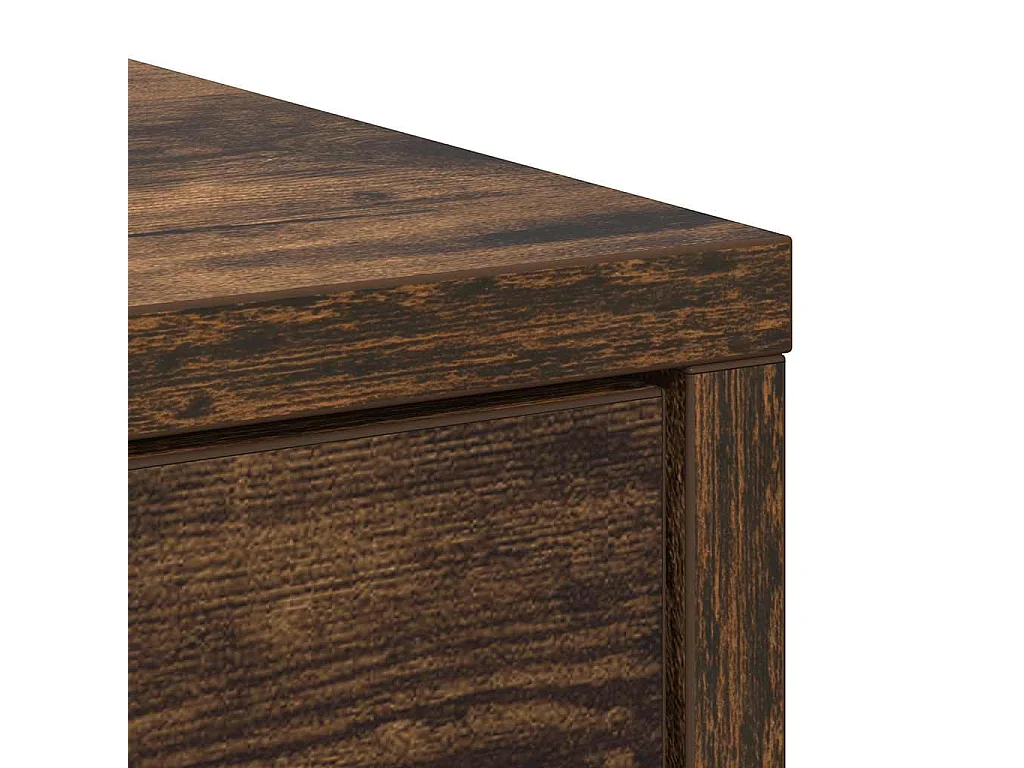 Buffet avec tiroirs et portes chêne fumé 70,5x34x74,5 cm