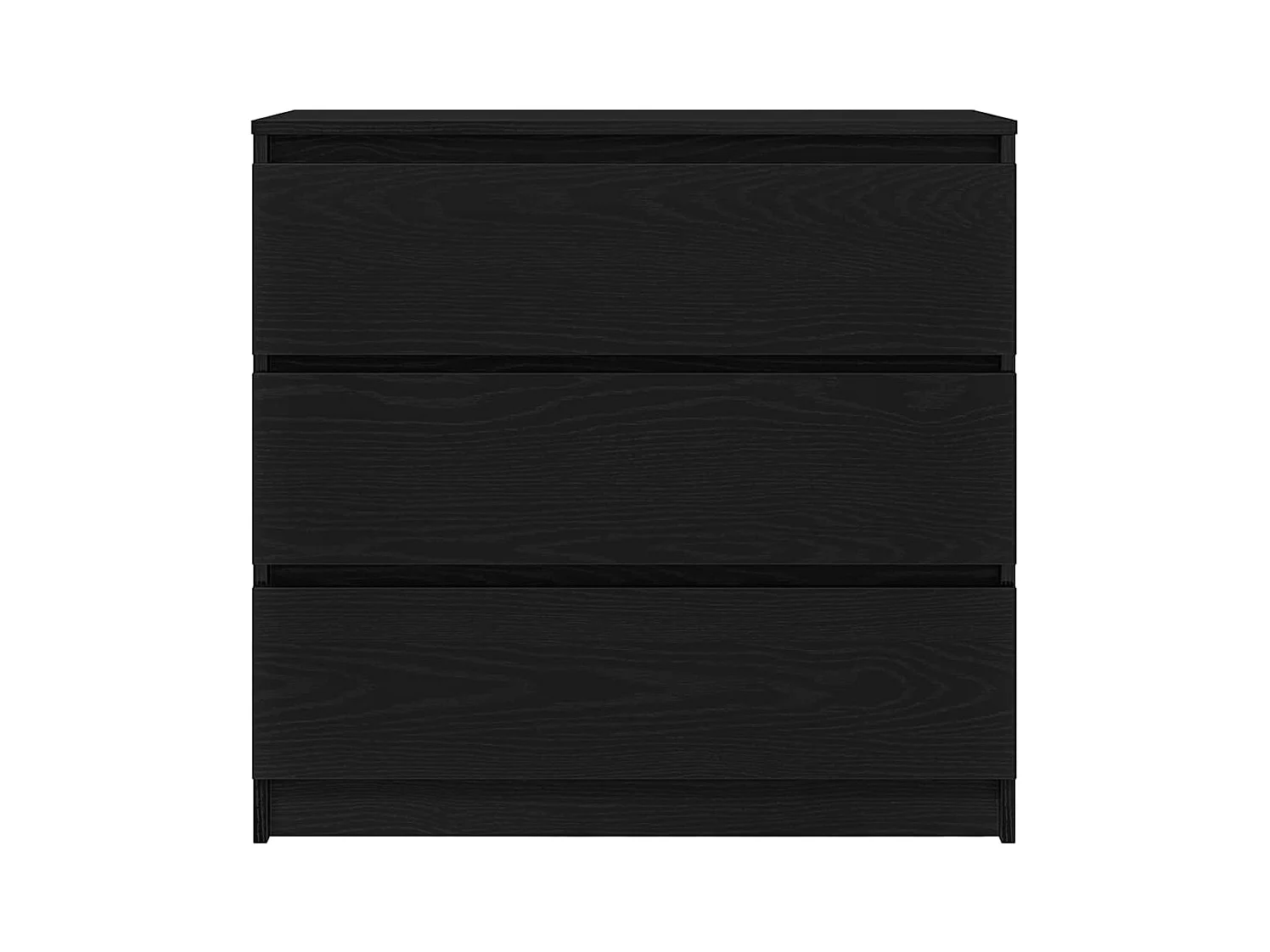 Buffet chêne noir 80x35x76 cm bois d'ingénierie