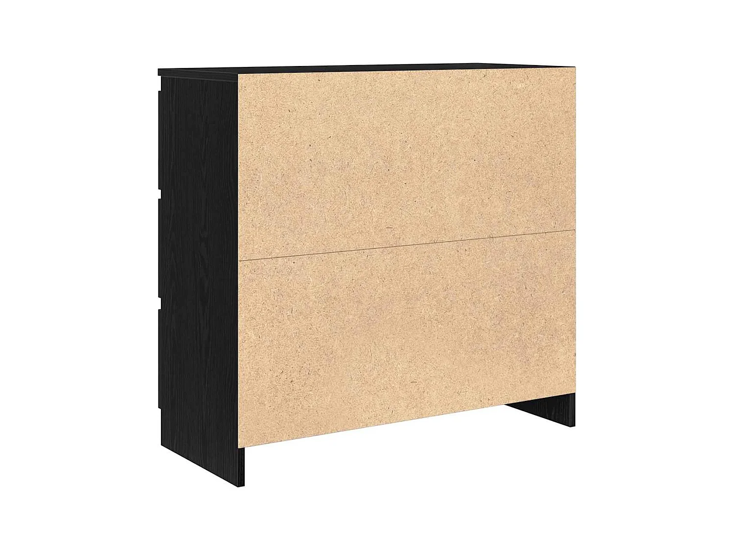 Buffet chêne noir 80x35x76 cm bois d'ingénierie