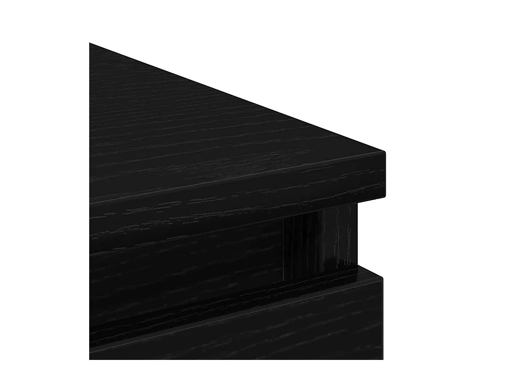 Buffet chêne noir 80x35x76 cm bois d'ingénierie