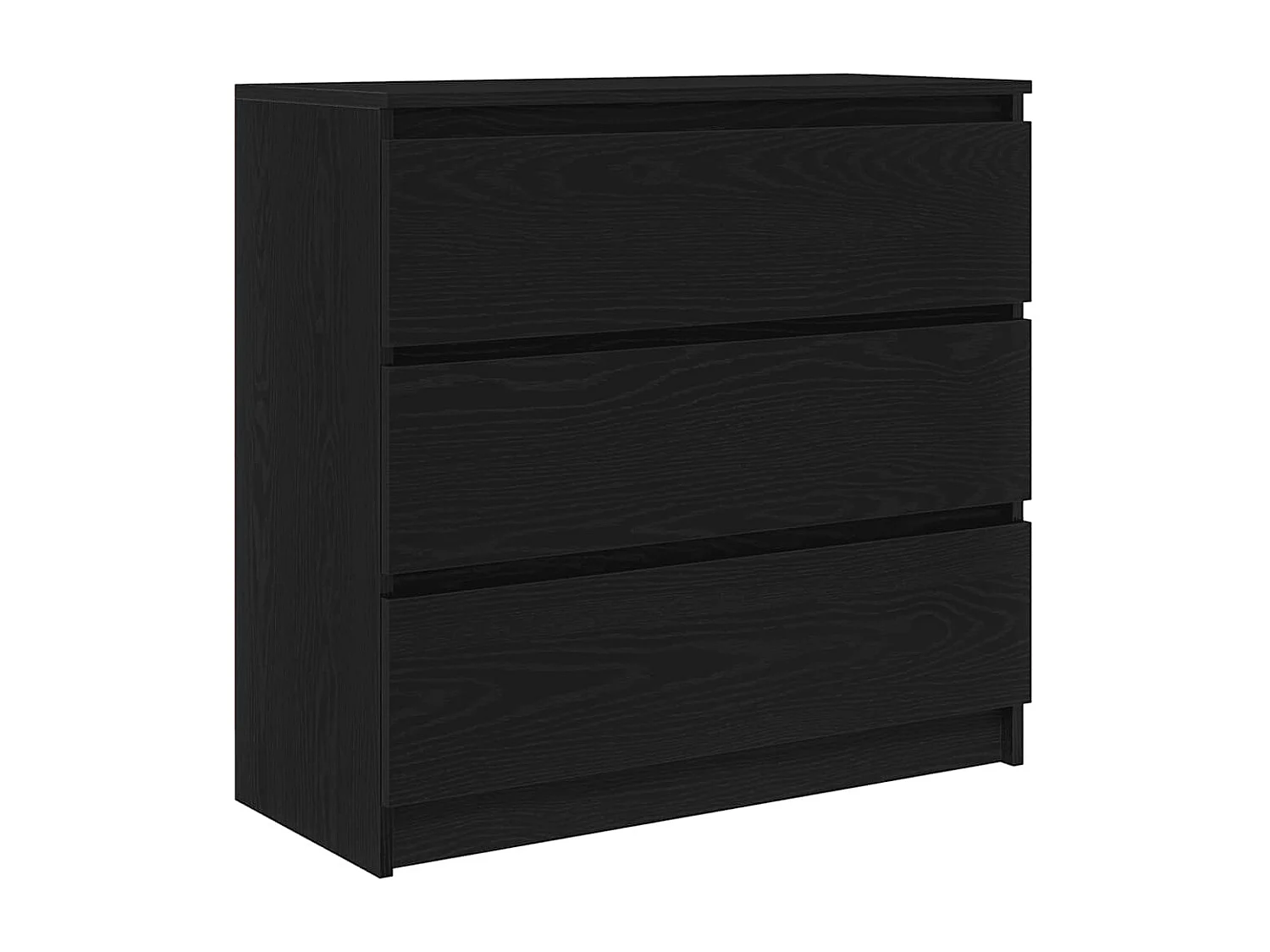 Sideboard Schwarz Eichen-Optik 80x35x76 cm Holzwerkstoff