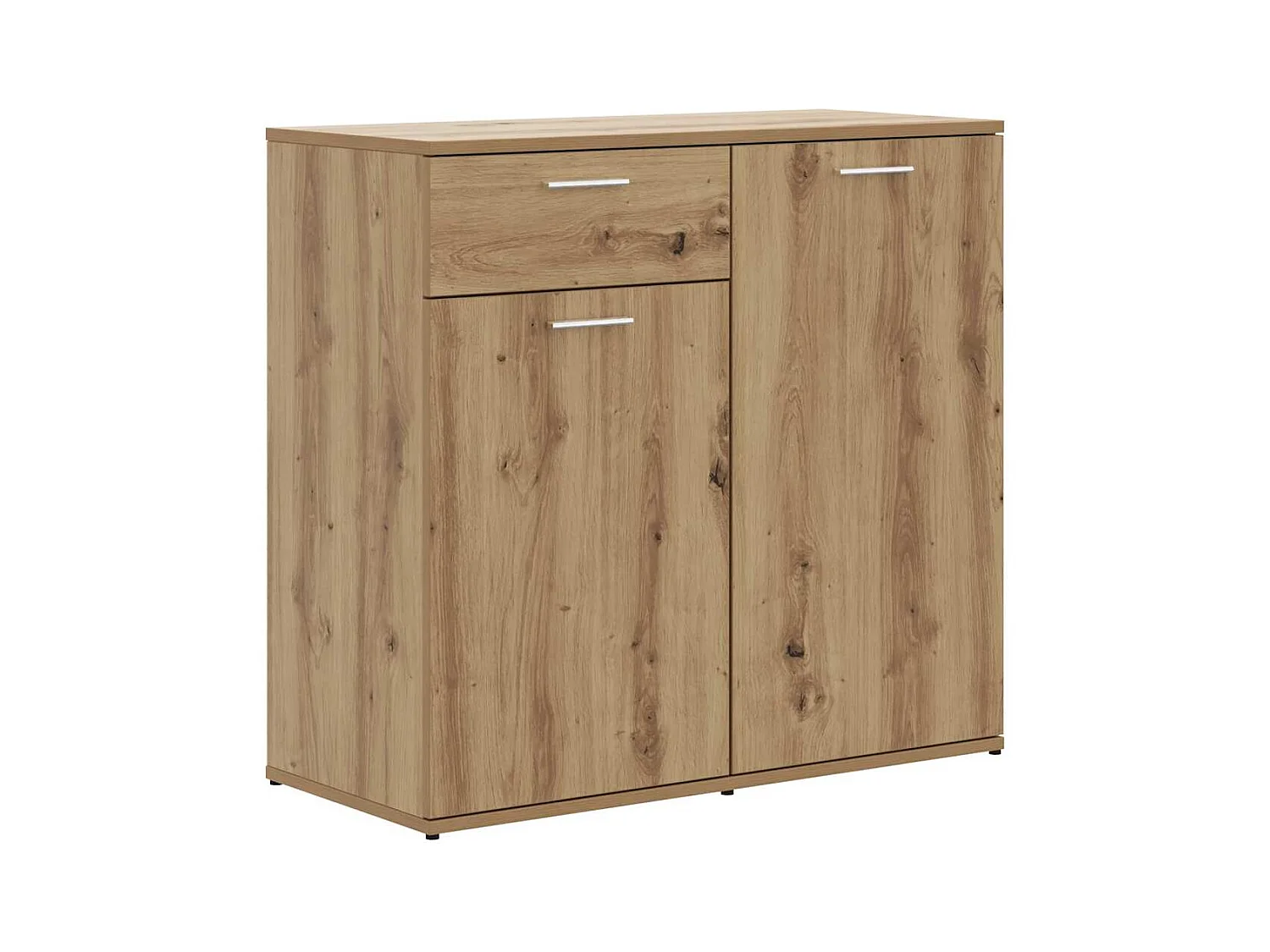 Buffet chêne artisanal 80x36x75 cm bois d'ingénierie