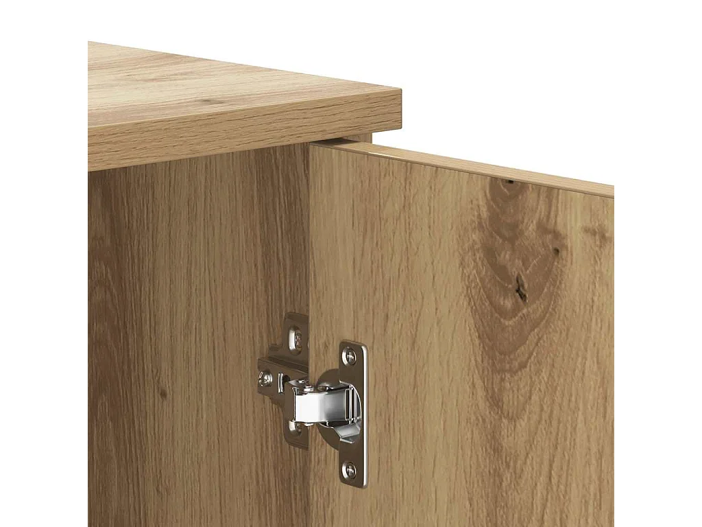 Buffet chêne artisanal 80x36x75 cm bois d'ingénierie