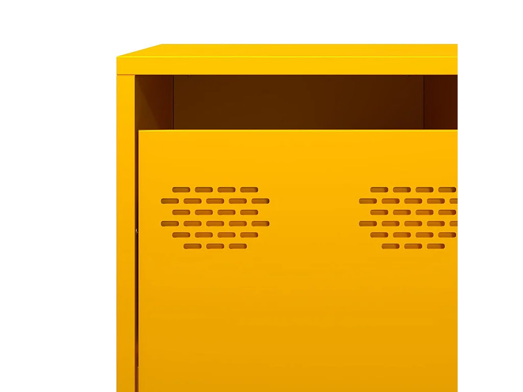 Aparador acero laminado en frío amarillo mostaza 135x39x103,5cm