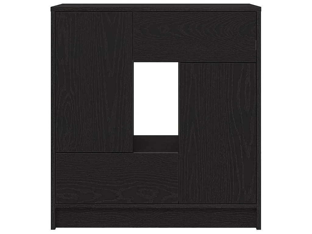 Sideboard mit Schubladen und Türen Schwarz Eichen-Optik
