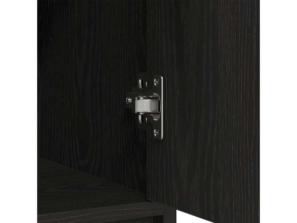 Sideboard mit Schubladen und Türen Schwarz Eichen-Optik