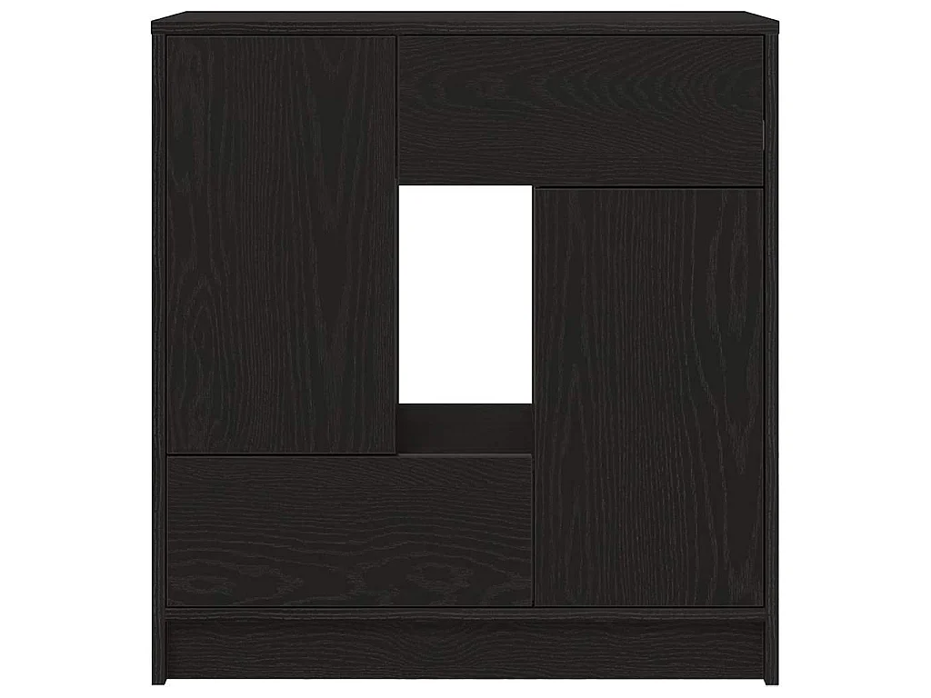 Buffet avec tiroirs et portes chêne noir 70,5x34x74,5 cm