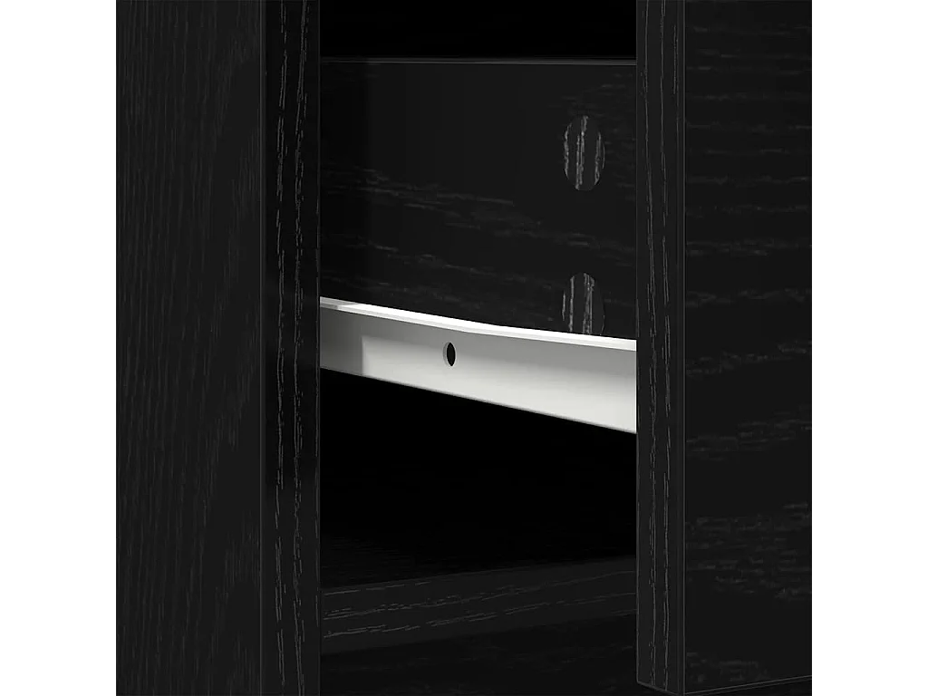 Buffet avec tiroirs et portes chêne noir 70,5x34x74,5 cm