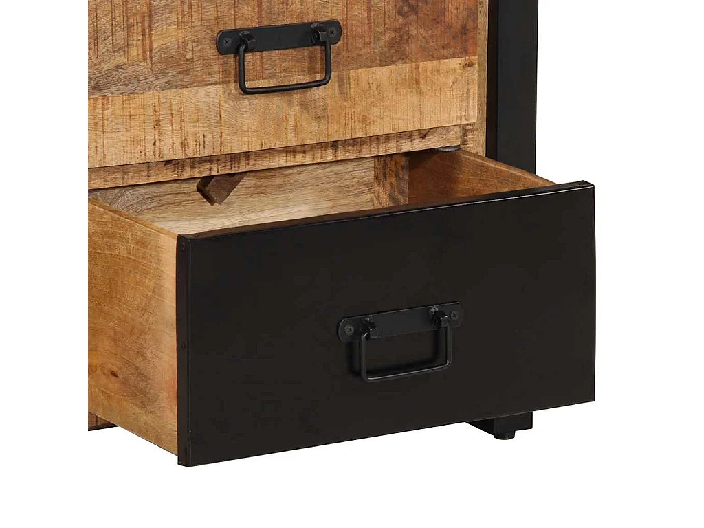 Armoire à tiroir 50x35x70 cm bois de manguier massif brut