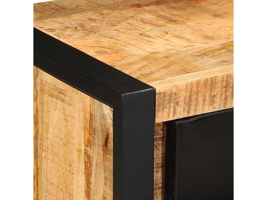 Armoire à tiroir 50x35x70 cm bois de manguier massif brut