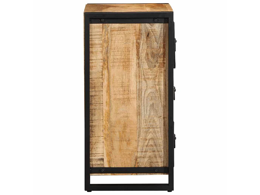Armoire à tiroir 50x35x70 cm bois de manguier massif brut