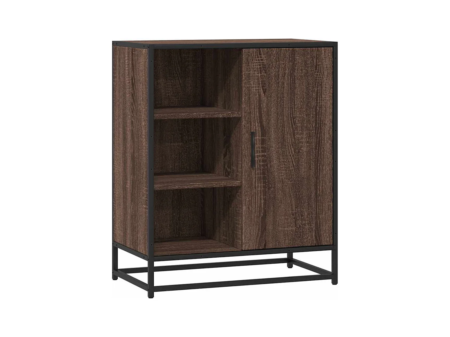 Buffet chêne marron 62x35x76 cm bois d'ingénierie
