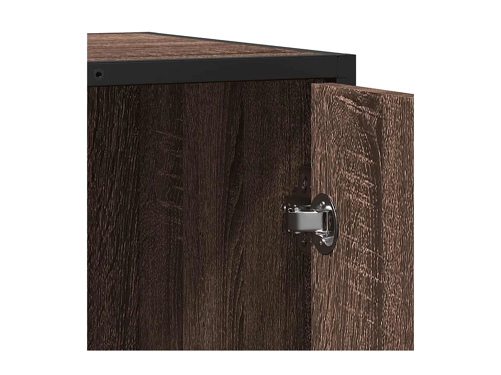 Buffet chêne marron 62x35x76 cm bois d'ingénierie