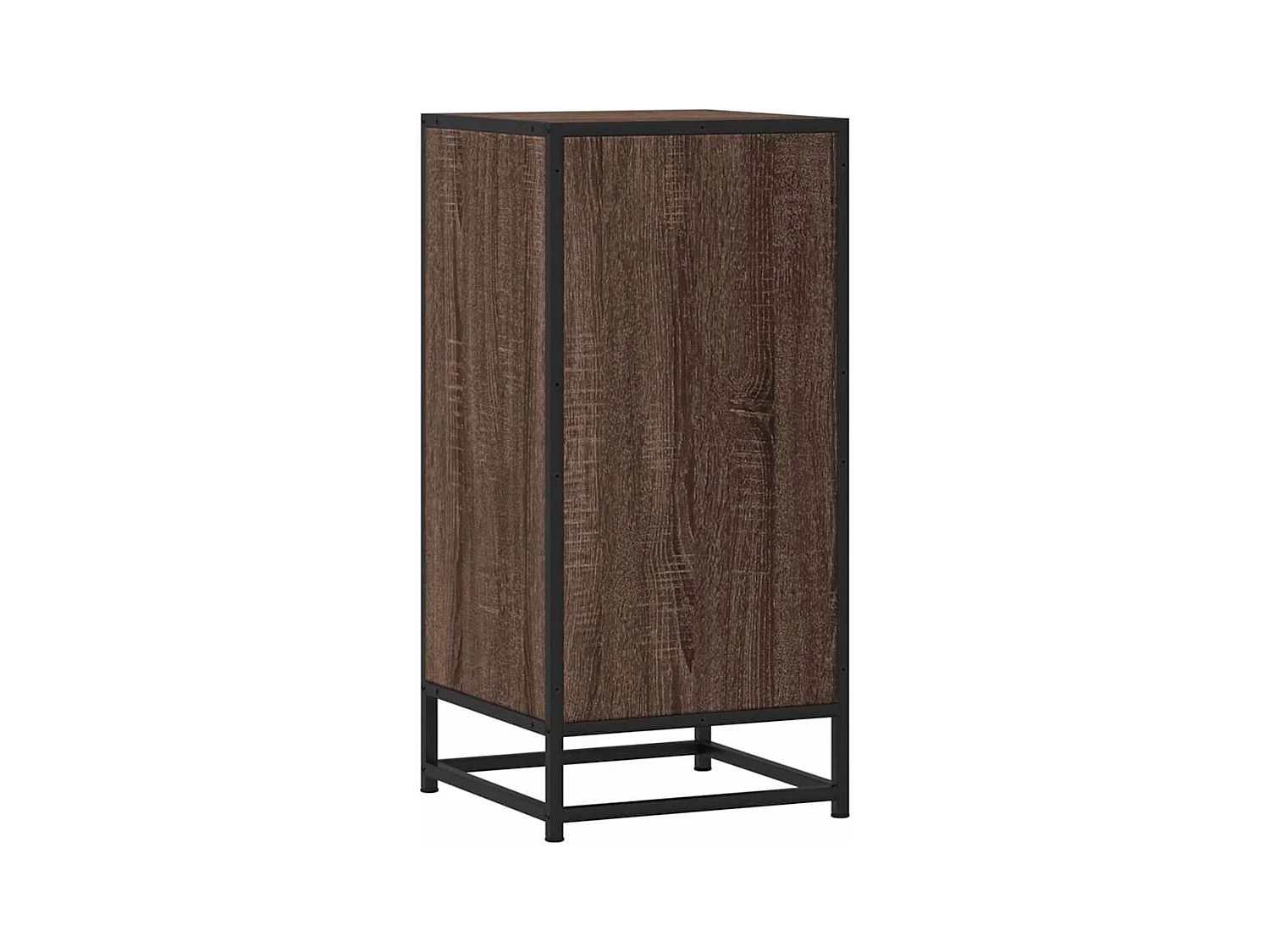 Buffet chêne marron 35,5x35x76 cm bois d'ingénierie et métal