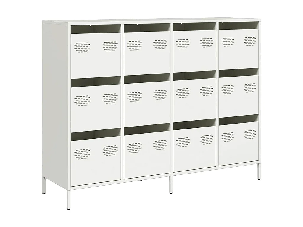 Buffet blanc 135x39x103,5 cm acier laminé à froid