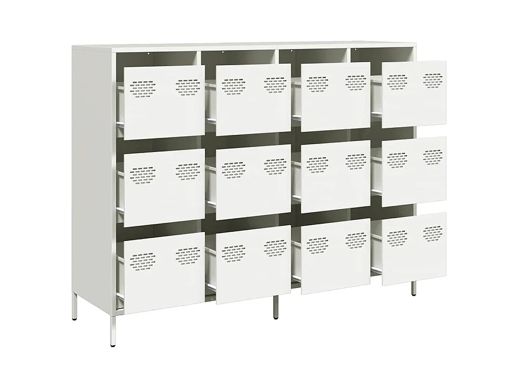 Buffet blanc 135x39x103,5 cm acier laminé à froid