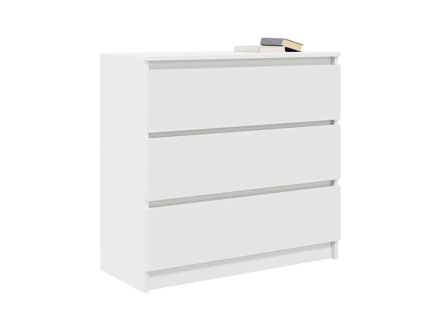 Buffet blanc 80x35x76 cm bois d’ingénierie