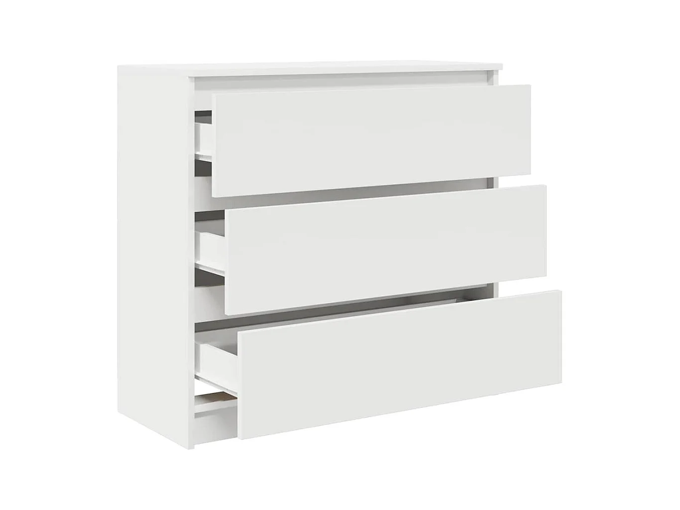 Buffet blanc 80x35x76 cm bois d’ingénierie