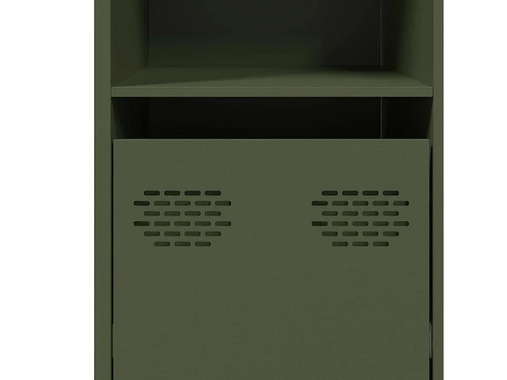 Buffet vert olive 135x39x73,5 cm acier laminé à froid