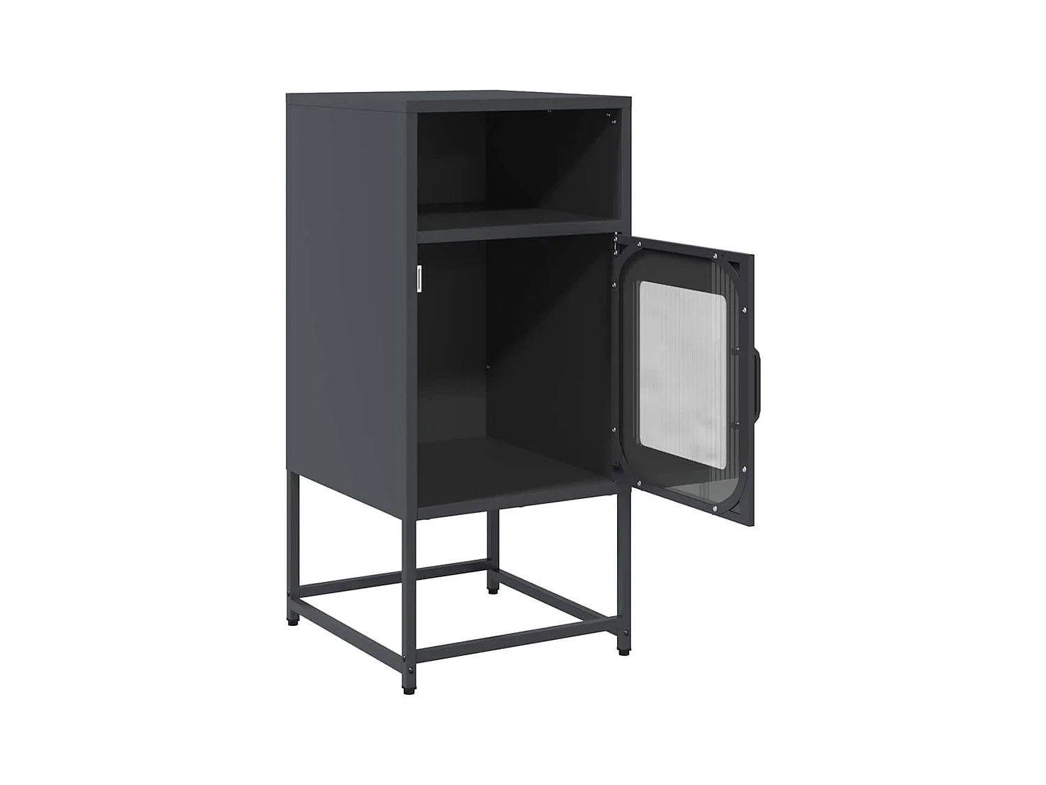 Table de chevet anthracite 36x39x78 cm acier laminé à froid