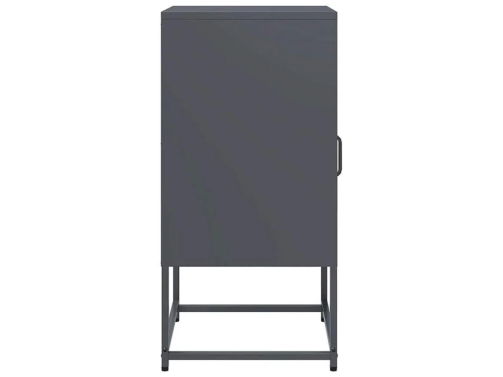 Table de chevet anthracite 36x39x78 cm acier laminé à froid