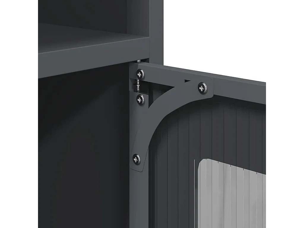 Table de chevet anthracite 36x39x78 cm acier laminé à froid