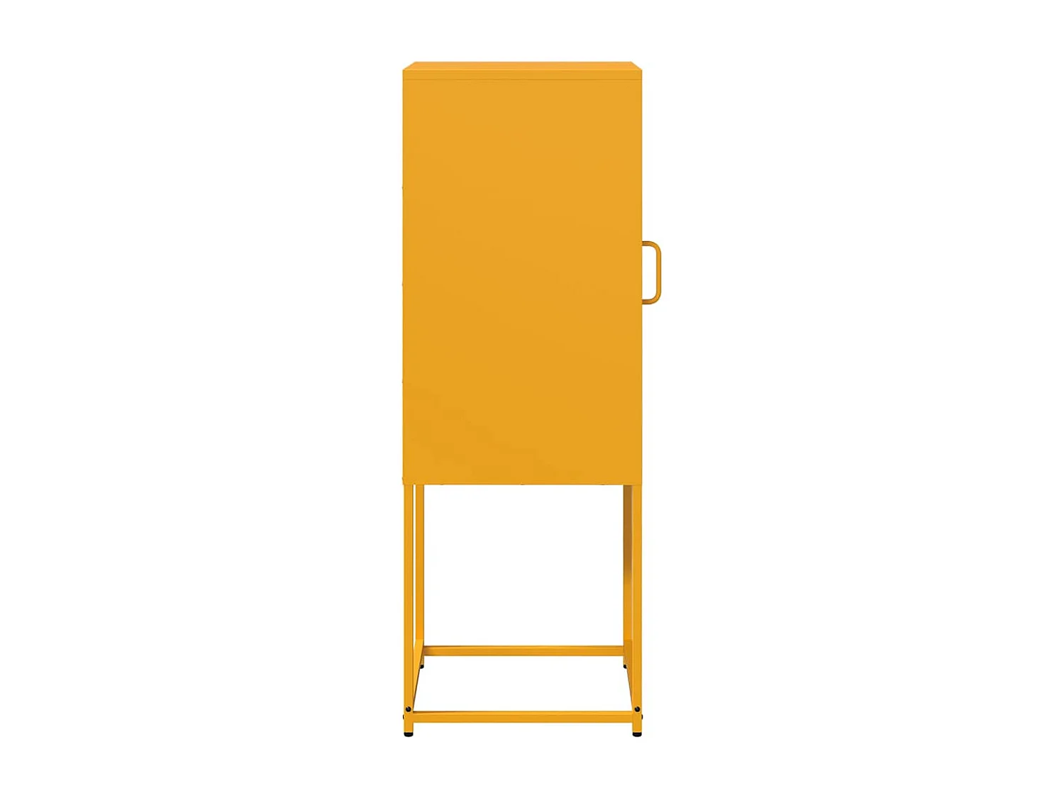 Buffet jaune moutarde 36x39x107 cm acier laminé à froid