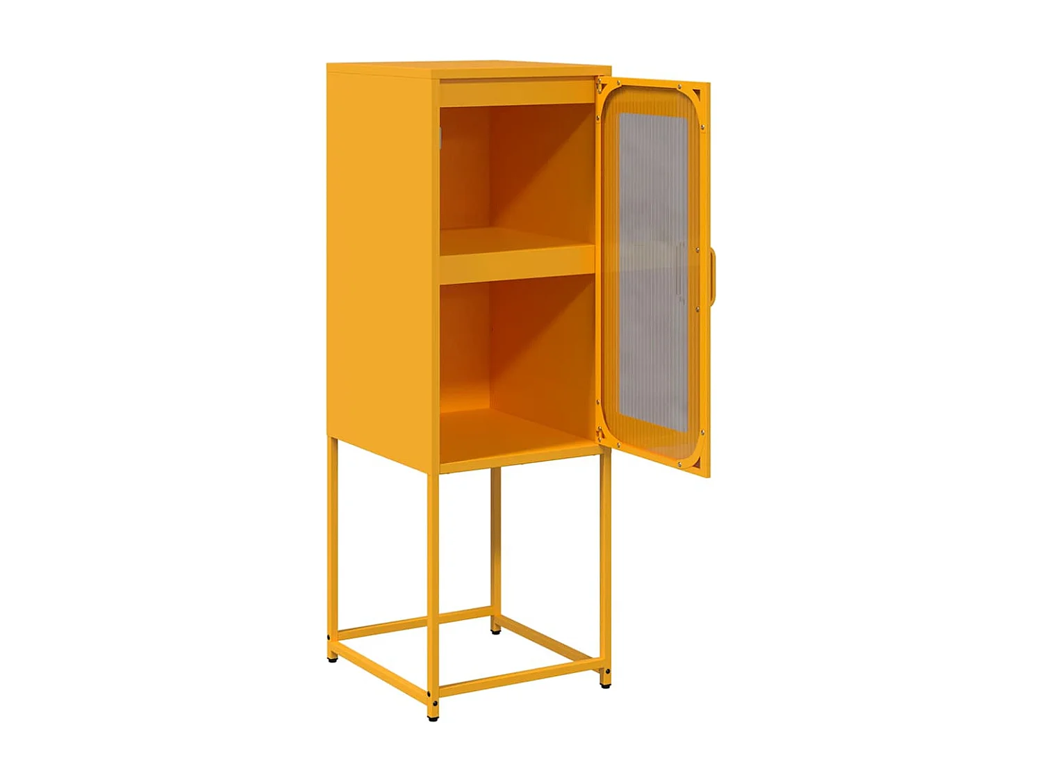 Buffet jaune moutarde 36x39x107 cm acier laminé à froid