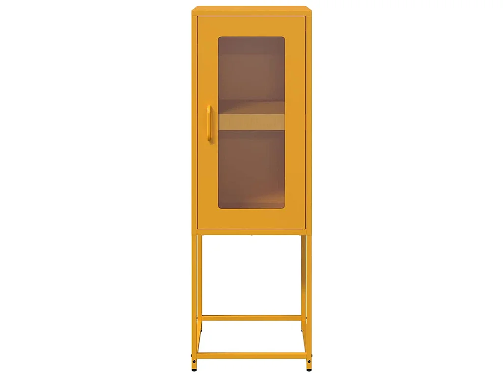 Dressoir 36x39x107 cm koudgewalst staal mosterdgeel
