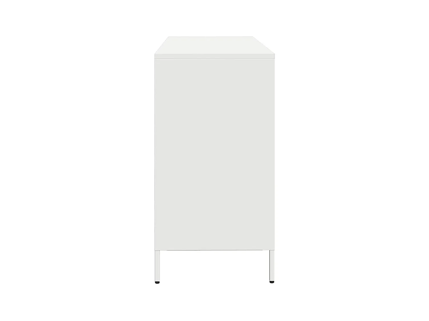 Aparador de acero laminado en frío blanco 135x39x73,5 cm