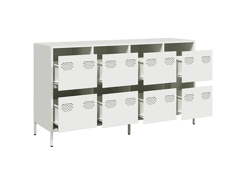Buffet blanc 135x39x73,5 cm acier laminé à froid