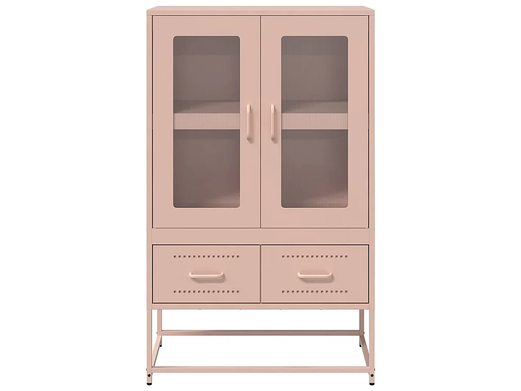 Aparador de acero rosa 68x39x111,5 cm
