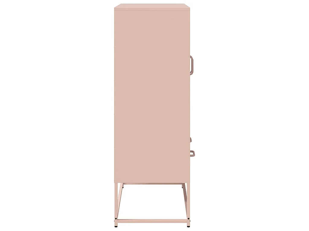 Aparador de acero rosa 68x39x111,5 cm