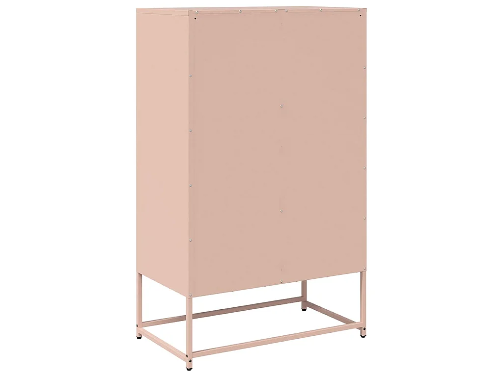 Aparador de acero rosa 68x39x111,5 cm