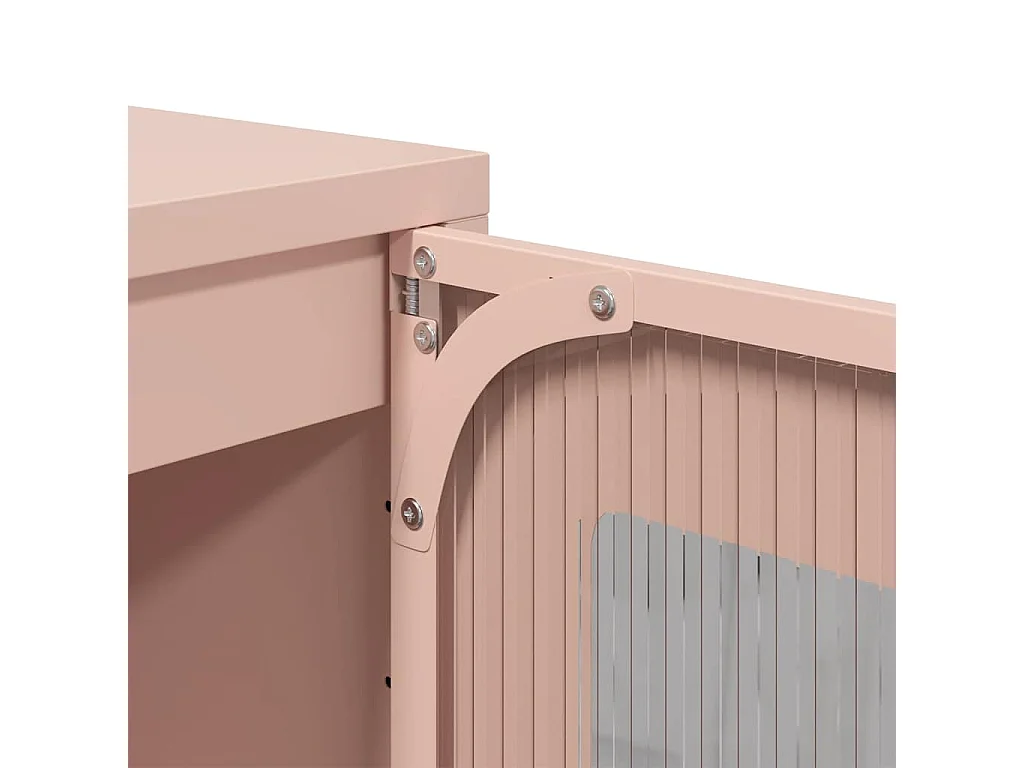 Aparador de acero rosa 68x39x111,5 cm