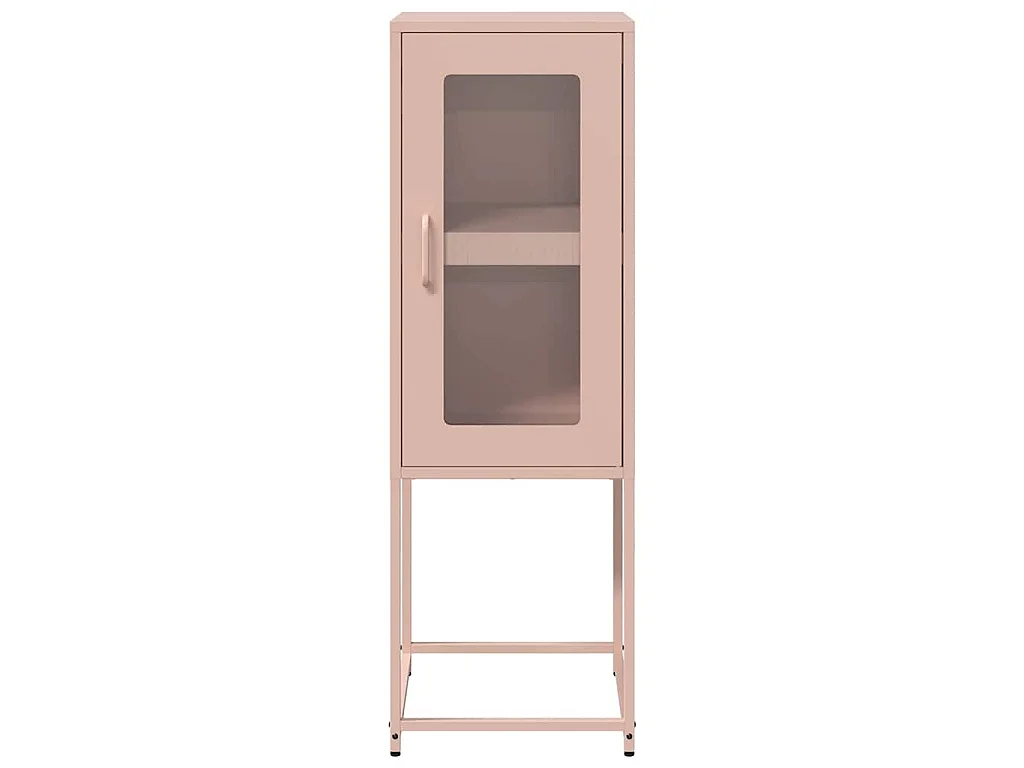 Dressoir 36x39x107 cm koudgewalst staal roze