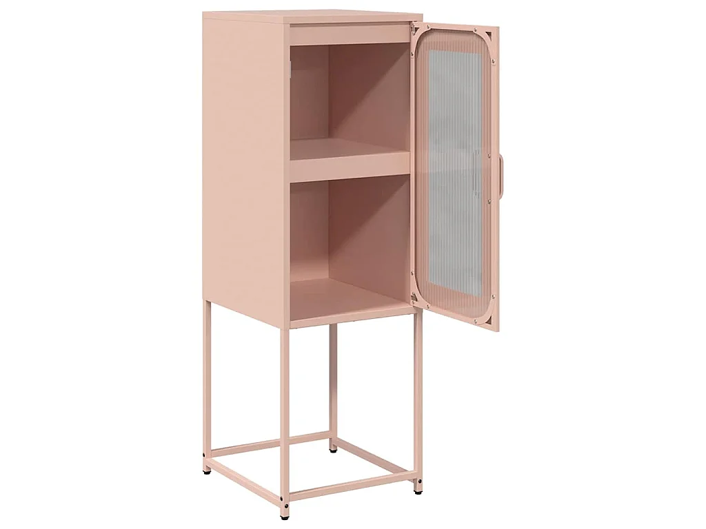 Dressoir 36x39x107 cm koudgewalst staal roze