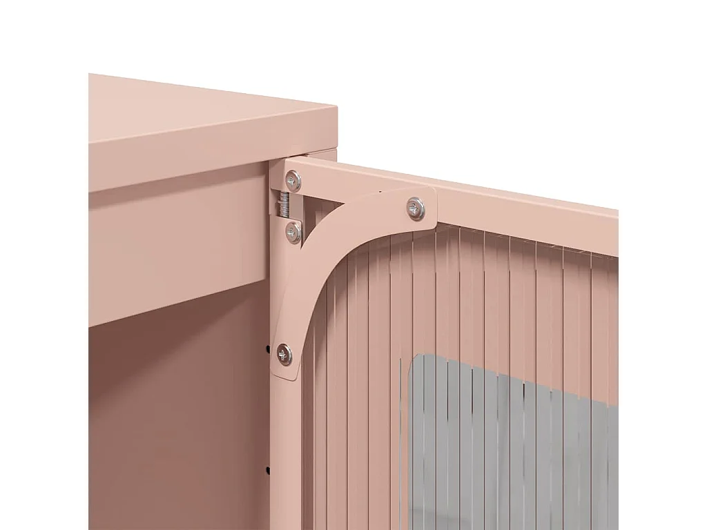 Dressoir 36x39x107 cm koudgewalst staal roze