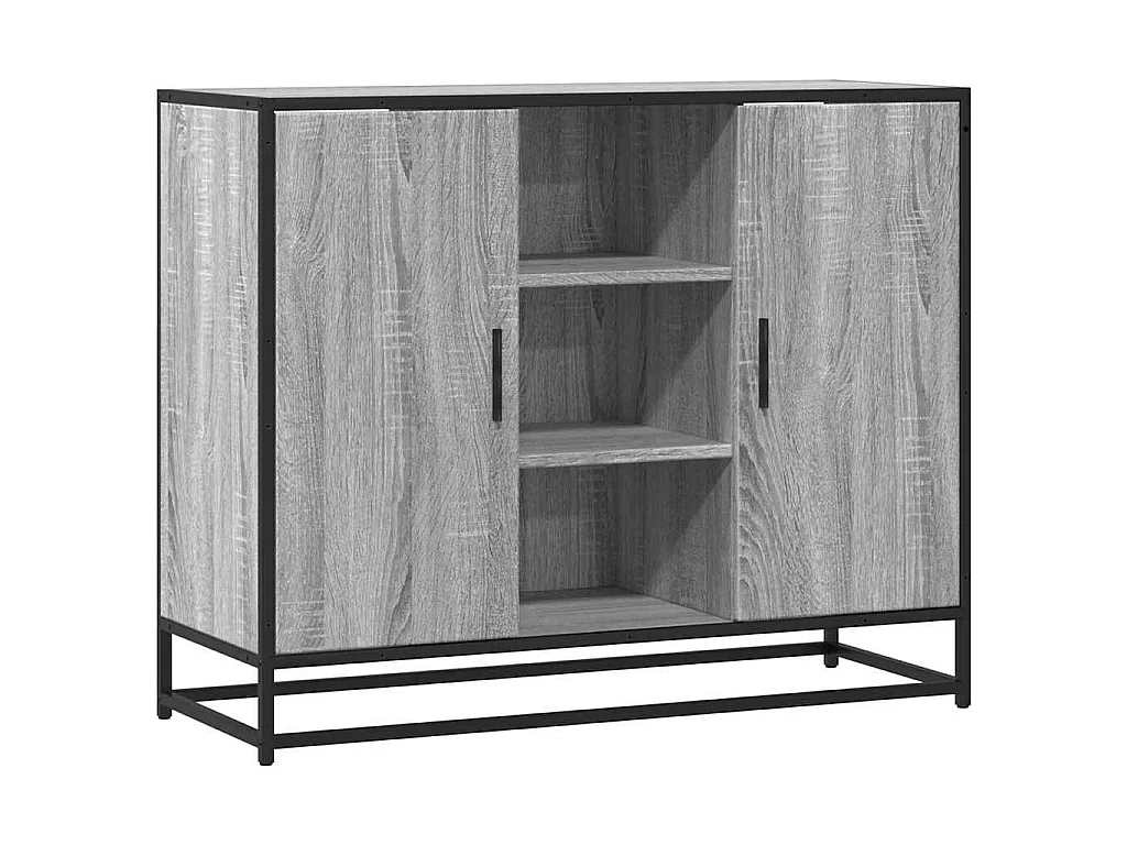 Buffet sonoma gris 92x35x76 cm bois d'ingénierie