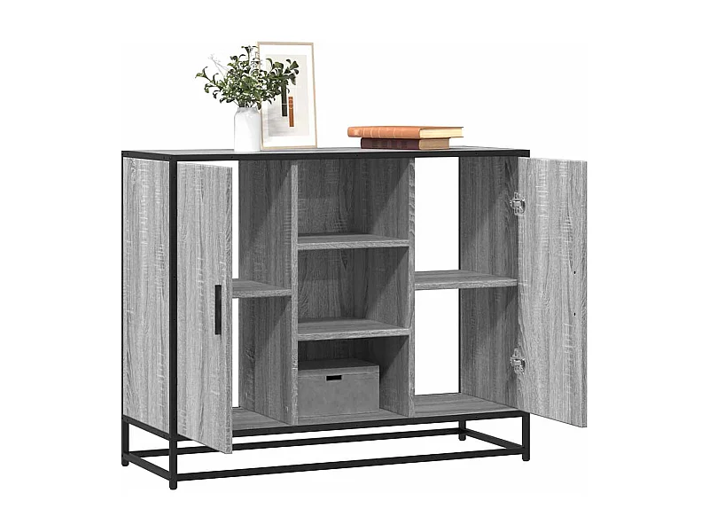 Buffet sonoma gris 92x35x76 cm bois d'ingénierie