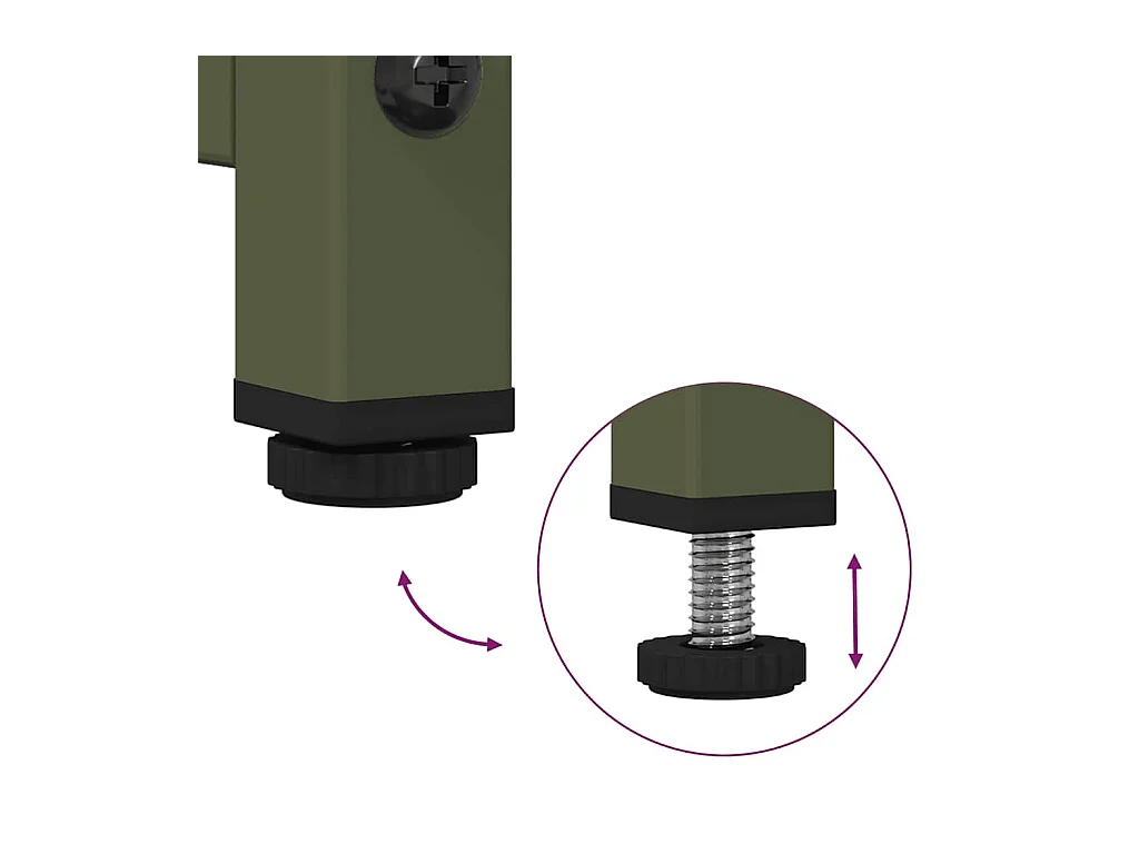 Buffet vert olive 100,5x39x107 cm acier laminé à froid