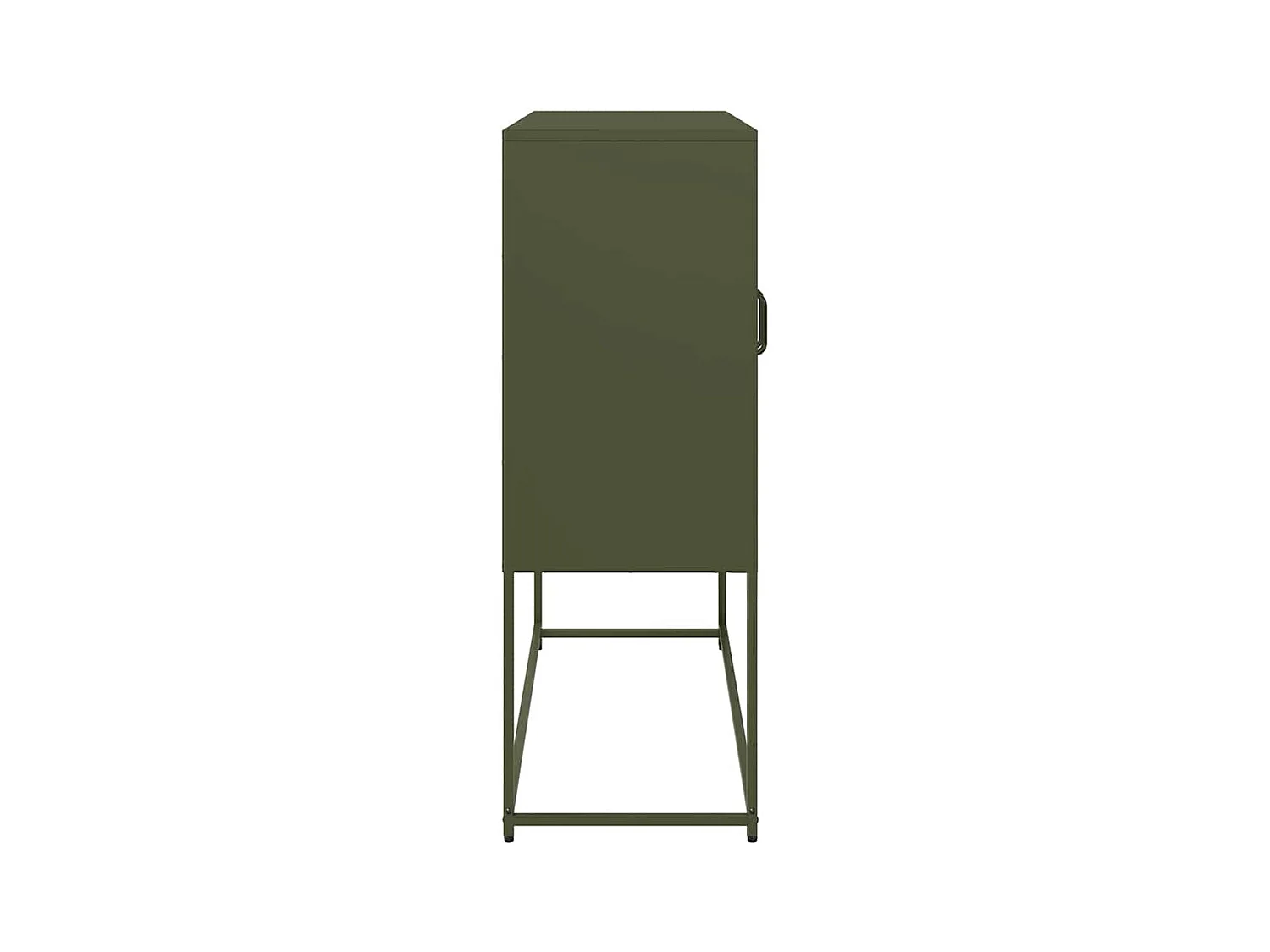 Buffet vert olive 100,5x39x107 cm acier laminé à froid