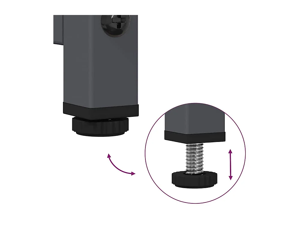 Buffet haut anthracite 68x39x111,5 cm acier